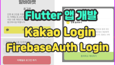 Kakao login (카카오 로그인), FirebaseAuth login (파이어베이스 이메일 로그인) 개발문의